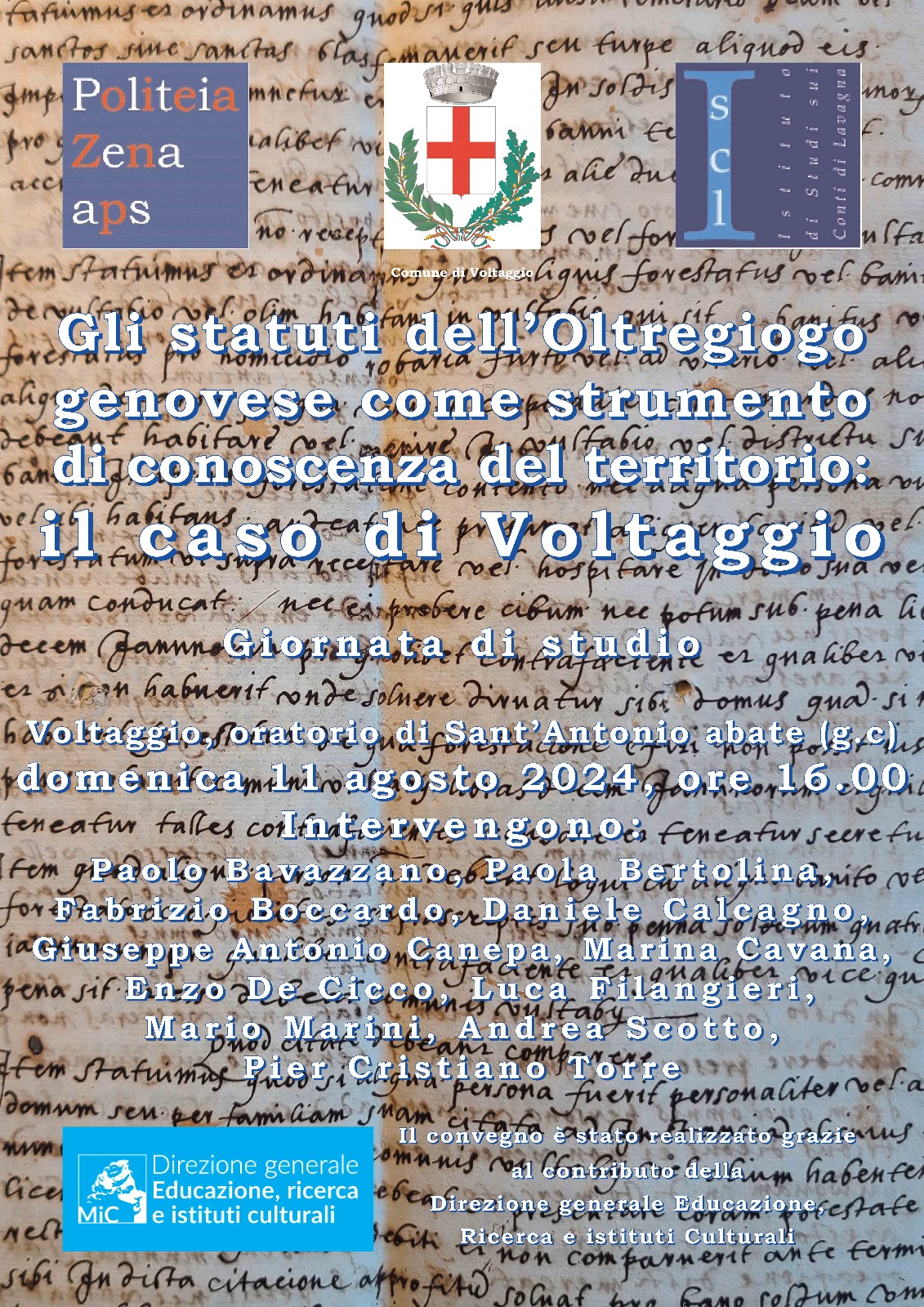2024 08 11 Voltaggio Gli Statuti dellOltregiogo locandina